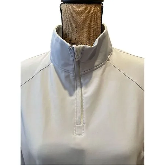 Avia Women's Track Jacket Size L Silver Sport-Wick Stretch Pullover - Picture 2 of 10